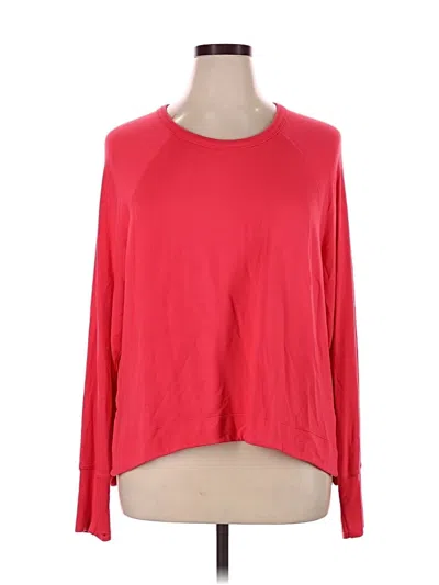 Pre-owned Athleta Cardigan Sweater In Red