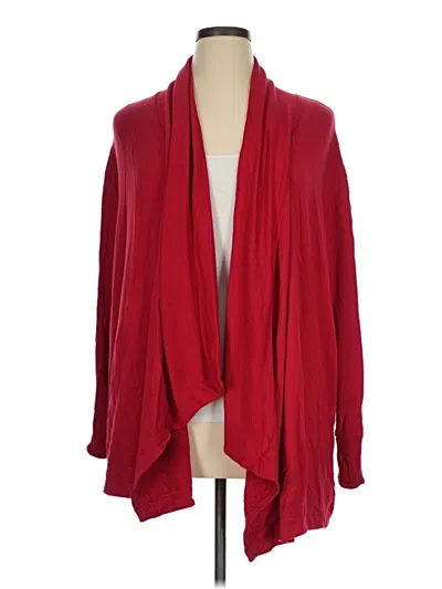 Pre-owned Athleta Cardigan Sweater In Red