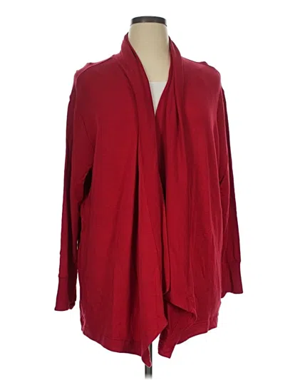 Pre-owned Athleta Cardigan Sweater In Red