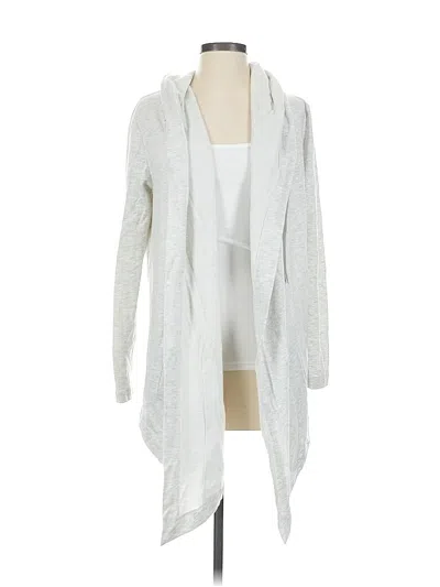 Pre-owned Athleta Cardigan Sweater In Silver