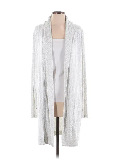 Pre-owned Athleta Cardigan Sweater In Silver