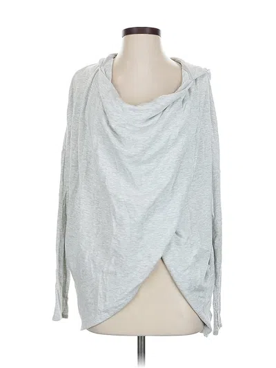 Pre-owned Athleta Cardigan Sweater In Silver