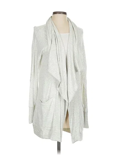 Pre-owned Athleta Cardigan Sweater In Silver