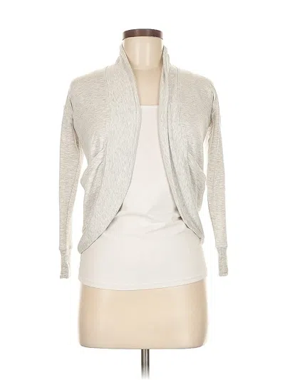 Pre-owned Athleta Cardigan Sweater In Silver