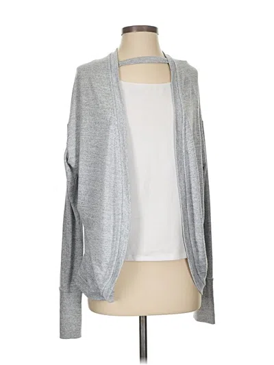 Pre-owned Athleta Cardigan Sweater In Silver