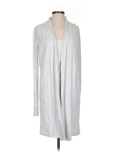 Pre-owned Athleta Cardigan Sweater In Silver