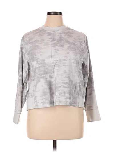 Pre-owned Athleta Cardigan Sweater In Silver