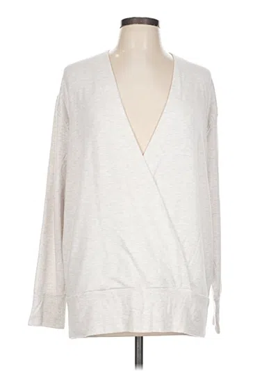 Pre-owned Athleta Cardigan Sweater In Silver