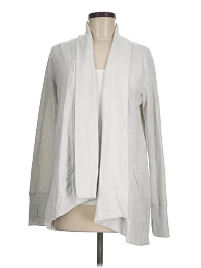Pre-owned Athleta Cardigan Sweater In Silver