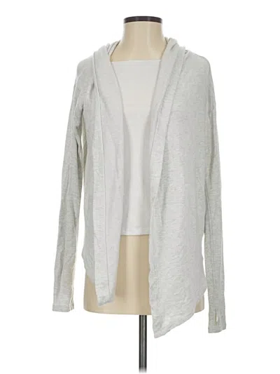 Pre-owned Athleta Cardigan Sweater In Silver