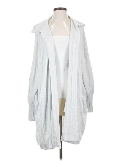 Pre-owned Athleta Cardigan Sweater In Silver
