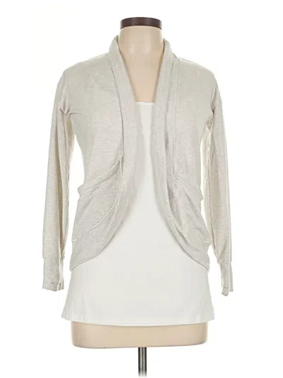 Pre-owned Athleta Cardigan Sweater In Silver