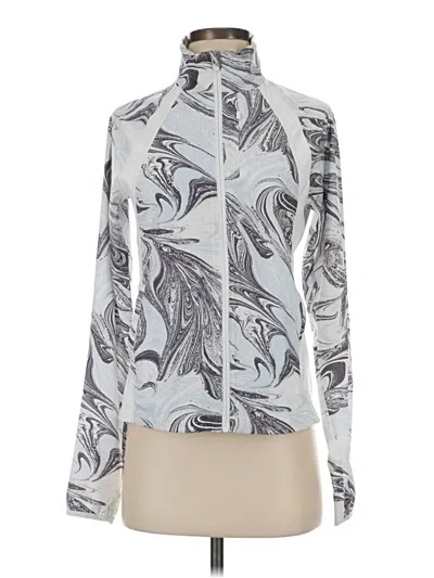 Pre-owned Athleta Cardigan Sweater In Silver