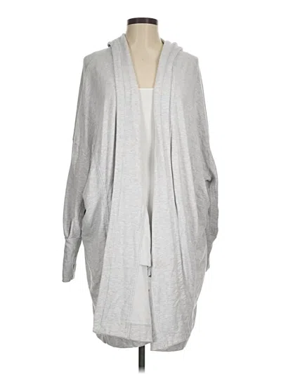 Pre-owned Athleta Cardigan Sweater In Silver