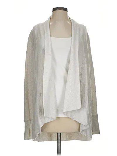 Pre-owned Athleta Cardigan Sweater In Silver