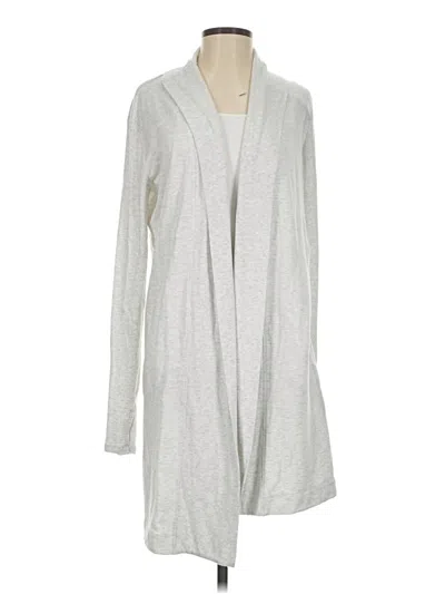 Pre-owned Athleta Cardigan Sweater In Silver