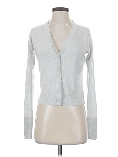 Pre-owned Athleta Cardigan Sweater In Silver