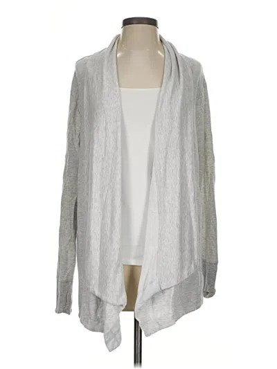 Pre-owned Athleta Cardigan Sweater In Silver