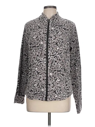 Pre-owned Athleta Cardigan Sweater In Silver