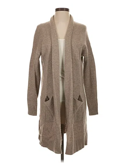 Pre-owned Athleta Cardigan Sweater In Tan