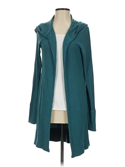 Pre-owned Athleta Cardigan Sweater In Teal