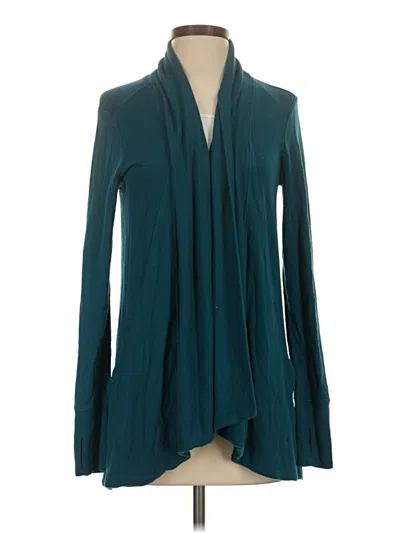 Pre-owned Athleta Cardigan Sweater In Teal