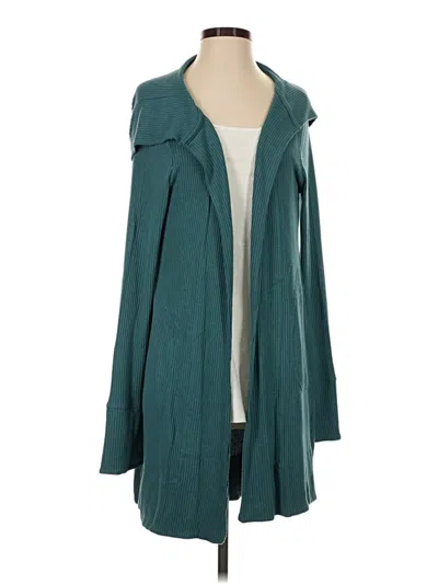 Pre-owned Athleta Cardigan Sweater In Teal
