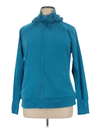 Pre-owned Athleta Cardigan Sweater In Teal