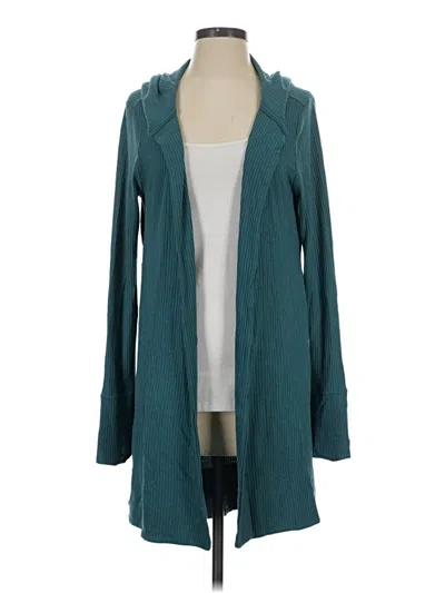 Pre-owned Athleta Cardigan Sweater In Teal