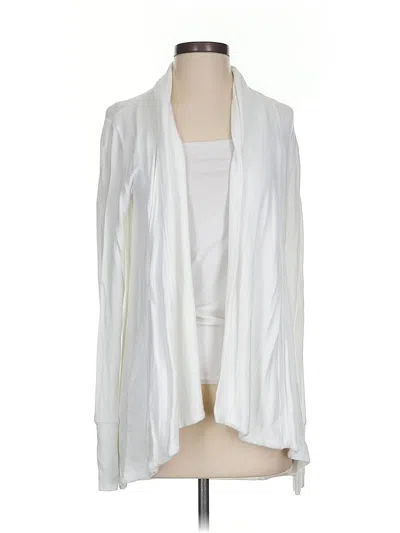 Pre-owned Athleta Cardigan Sweater In White