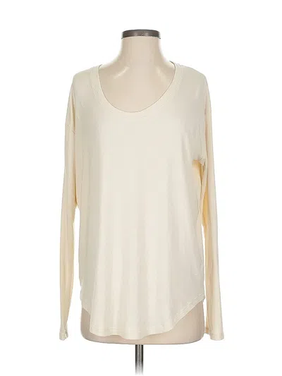 Pre-owned Athleta Cardigan Sweater In White