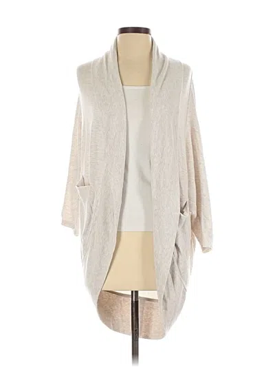 Pre-owned Athleta Cardigan Sweater In White