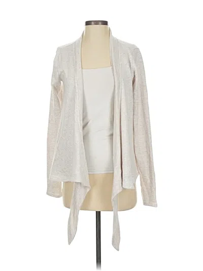 Pre-owned Athleta Cardigan Sweater In White
