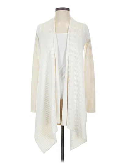 Pre-owned Athleta Cardigan Sweater In White