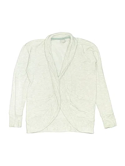 Pre-owned Athleta Kids' Cardigan Sweater In White