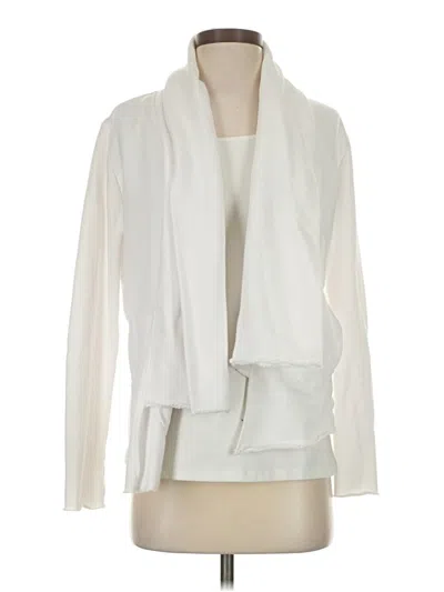 Pre-owned Athleta Cardigan Sweater In White