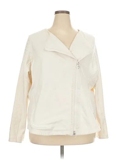 Pre-owned Athleta Cardigan Sweater In White