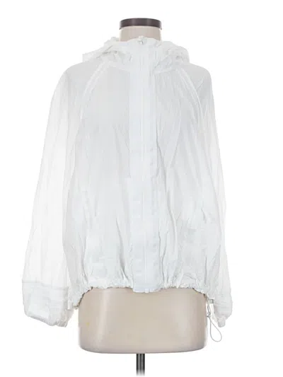 Pre-owned Athleta Cardigan Sweater In White