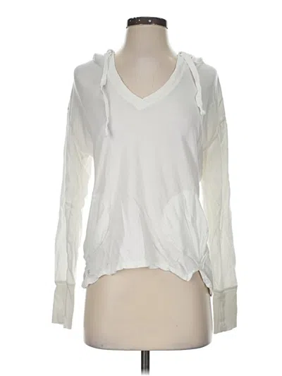 Pre-owned Athleta Cardigan Sweater In White