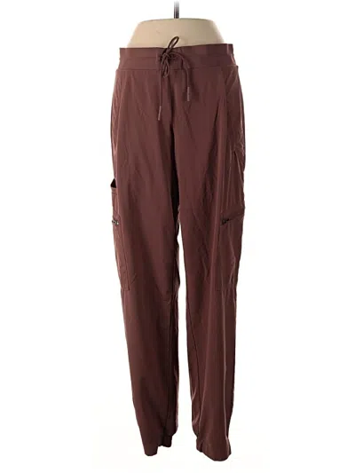 Pre-owned Athleta Cargo Pants In Burgundy