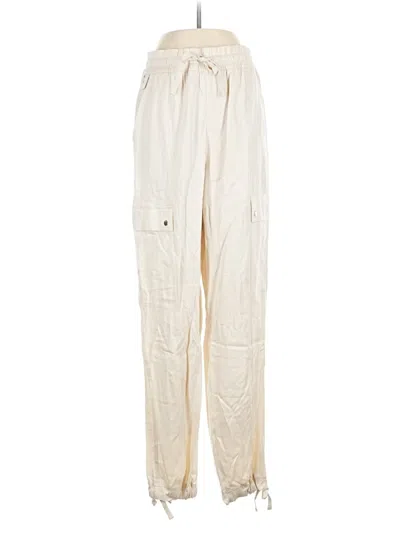 Pre-owned Athleta Cargo Pants In White