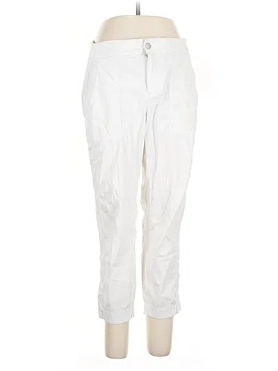 Pre-owned Athleta Cargo Pants In White