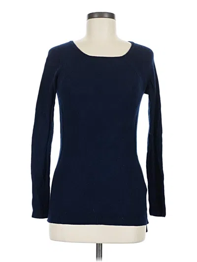 Pre-owned Athleta Cashmere Pullover Sweater In Blue