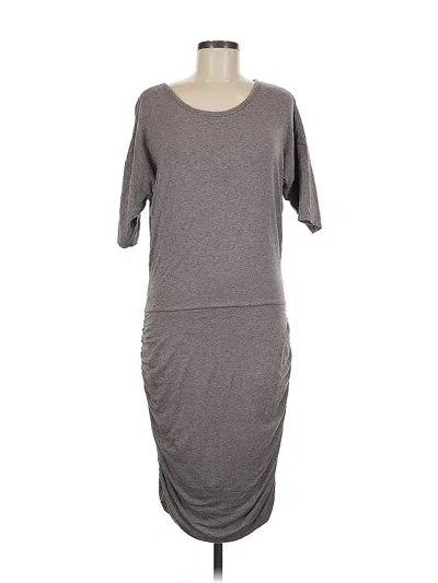 Pre-owned Athleta Casual Dress In Gray