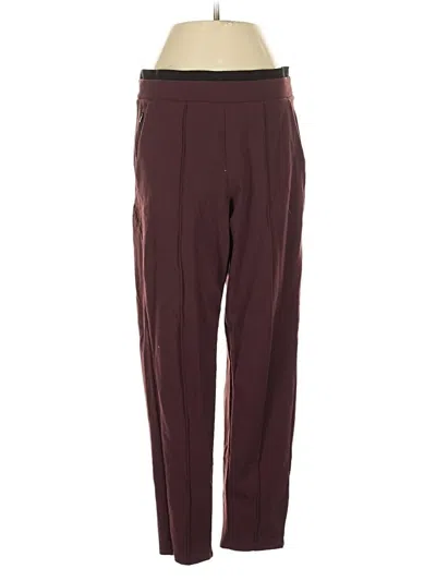 Pre-owned Athleta Casual Pants In Burgundy