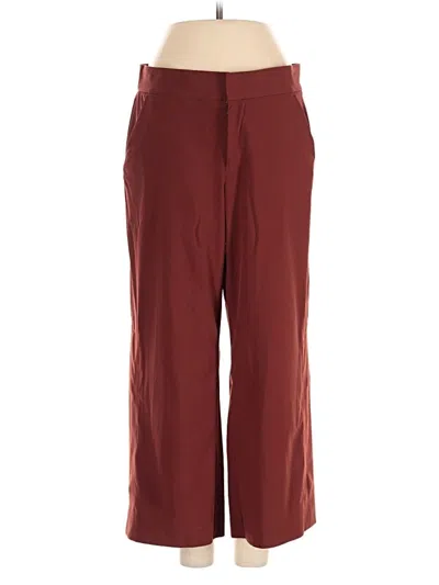 Pre-owned Athleta Casual Pants In Burgundy