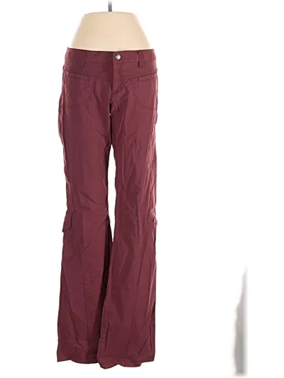 Pre-owned Athleta Casual Pants In Burgundy