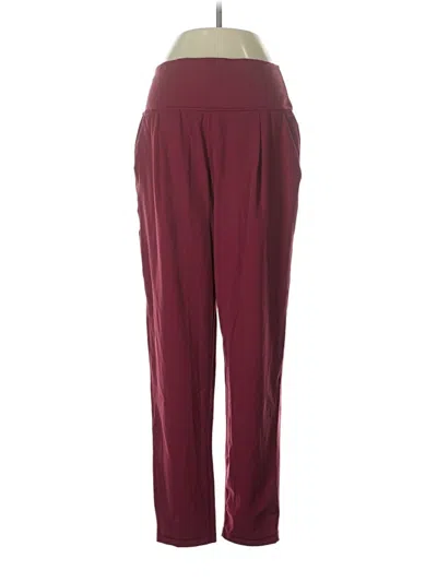 Pre-owned Athleta Casual Pants In Burgundy