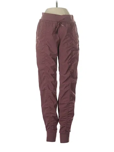 Pre-owned Athleta Casual Pants In Burgundy
