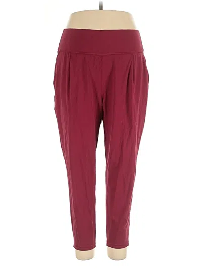 Pre-owned Athleta Casual Pants In Burgundy